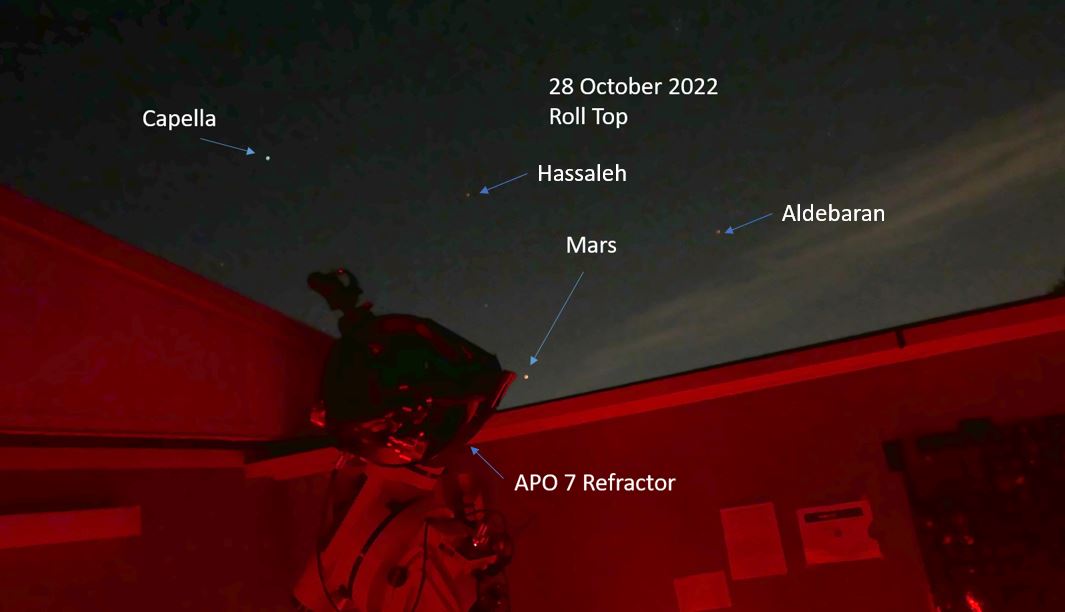 Roll Top Mars and APO 7 28 Oct 2022